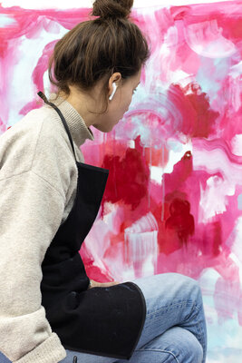 Marie-Gabrielle Glock in de studio