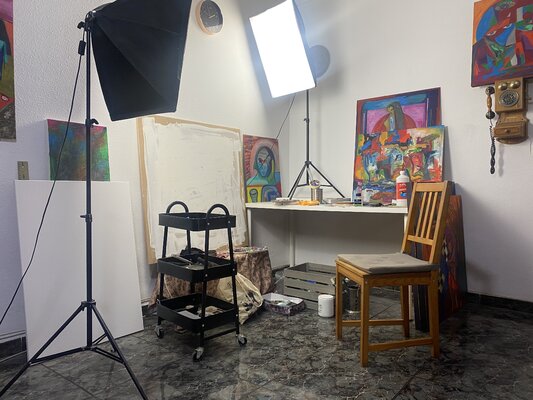 Denys Chumachenko nello studio