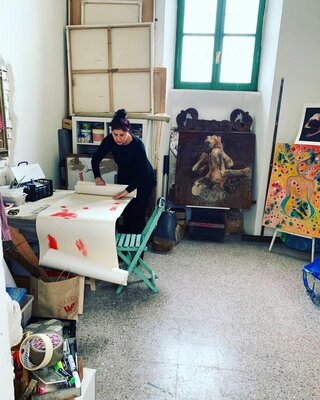 Monica Argentino in de studio: Studio Villaggio Globale, Roma