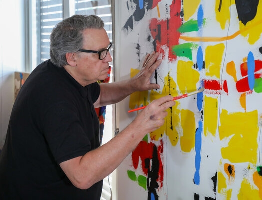 Jorge Bremer nello studio