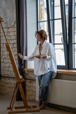 Birute Celik nello studio