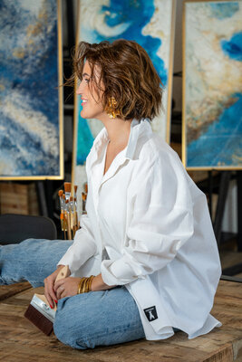 Birute Celik nello studio