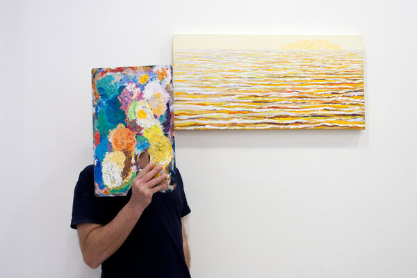 Gabriele Casale in de studio