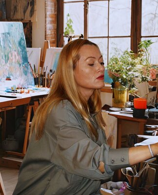 Alla Ditla en el estudio: Working in studio