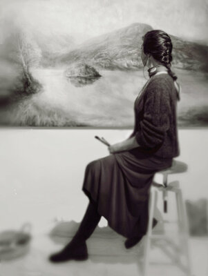 Kathrin Hufen en el estudio