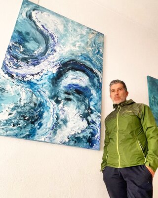 Luís Bastos nello studio: Looking for a new collector.