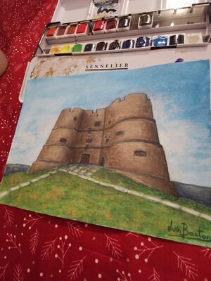 Luís Bastos nello studio: Trying a Sennelier watercolors. I'm satisfied.