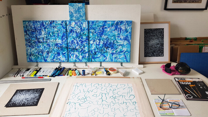 Yvan Hesbois in de studio