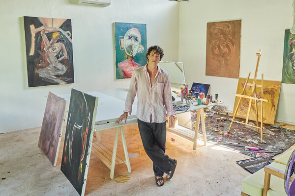 Marc Sepeur in de studio: Studio view - work in progress.