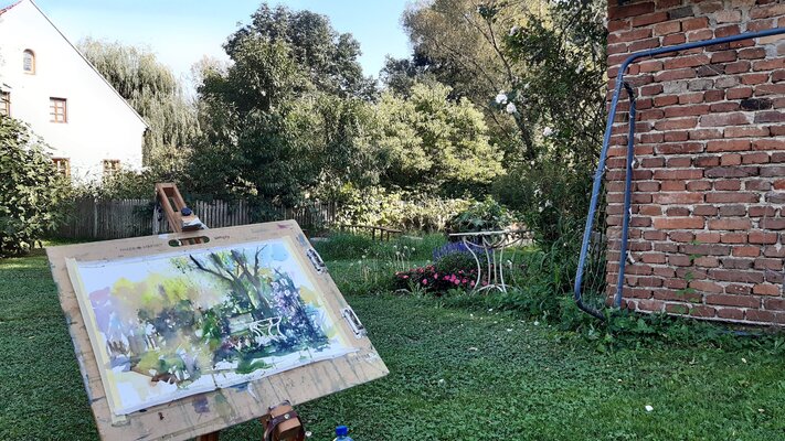 Edeltraud Steurer en el estudio: Minihof Liebau