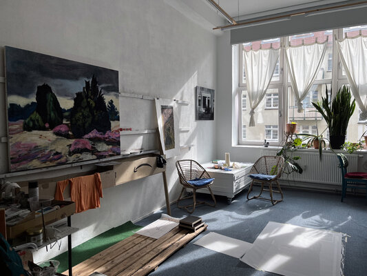 Karen Koschnick nello studio: Studio Einblick