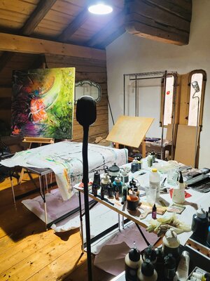 Gudrun Dapont nello studio: Im Atelier