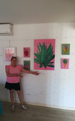 Geles Conesa Artés in de studio: Una de mis últtimas exposiciones en el Sub Up, Cabo de Palos