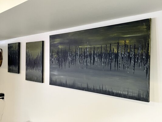 David Coulson dans le studio: 'Apocolyptic Swamp' and it's two little brothers !