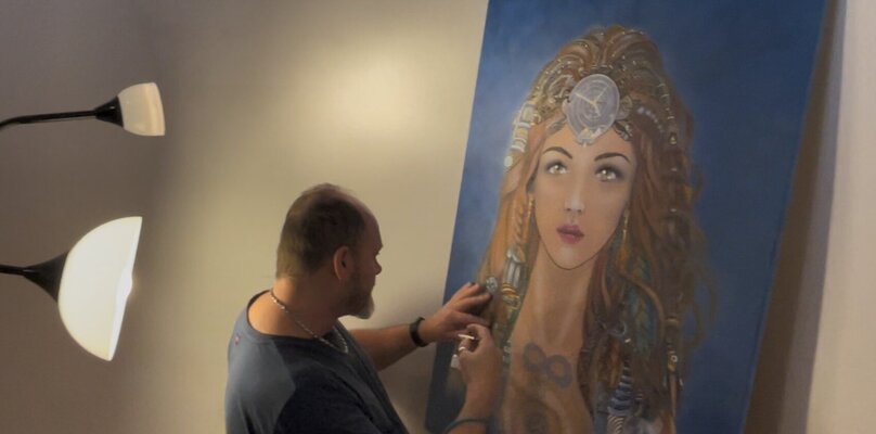 Pavlos Tatsis in de studio