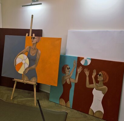 Erika Vilimaitytė in the Studio