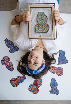 Vera Karina Cannita in de studio: En mi atelier lleno de luz y con mis golosas rondando mis pensamientos
