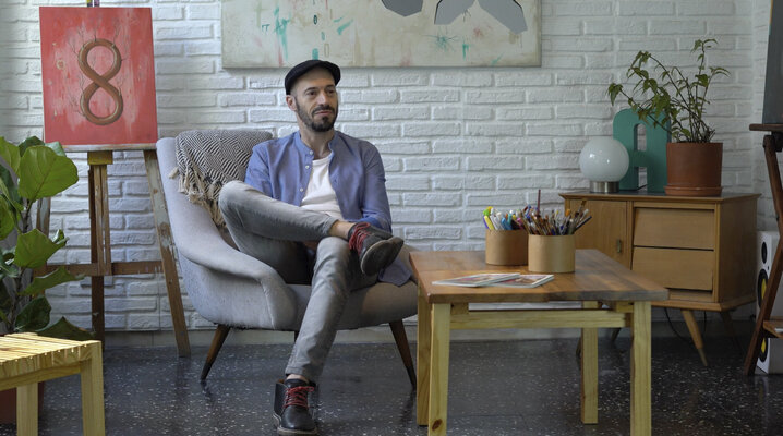 Andres Agosin in the Studio