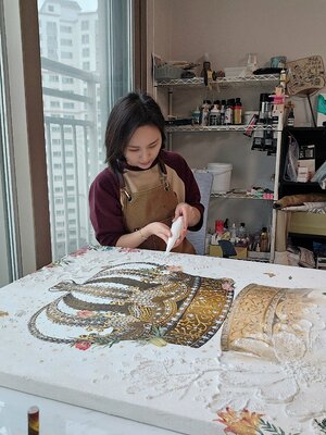 Yejin Shin en el estudio
