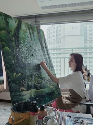 Yejin Shin en el estudio