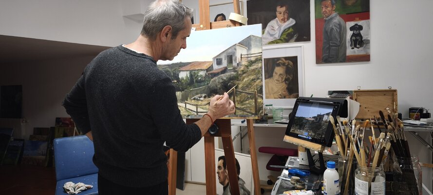 diego Cuéllar im Studio