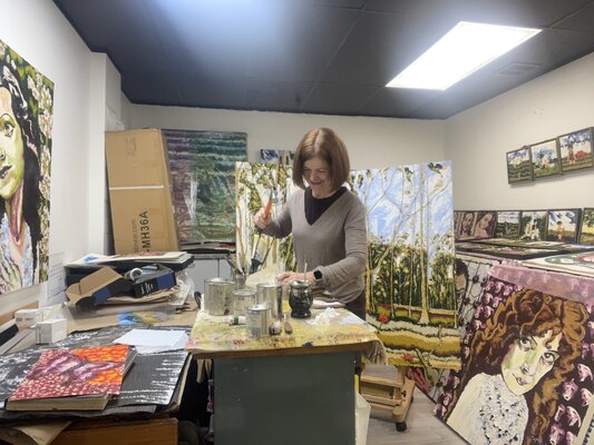 MariaTeresa Ortiz-Naretto en el estudio