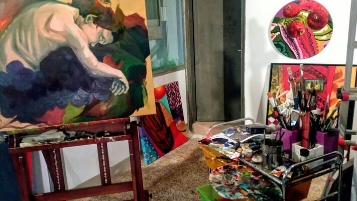 Susanna Gatto en el estudio