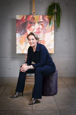 Sandra ter Horst in the Studio