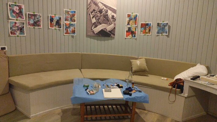 Marion Albrecht nello studio