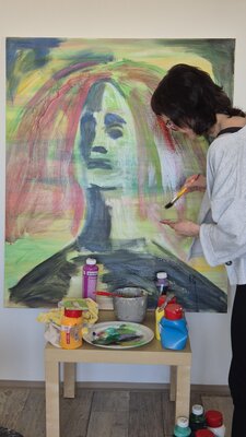 Markéta Šafáriková dans le studio: Work in progress.