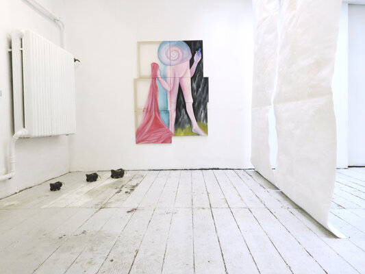 Rebekka Kraft nello studio: Open Studio während Atelierrundgang "Kunst im Karree" in meinem Viertel (2025)