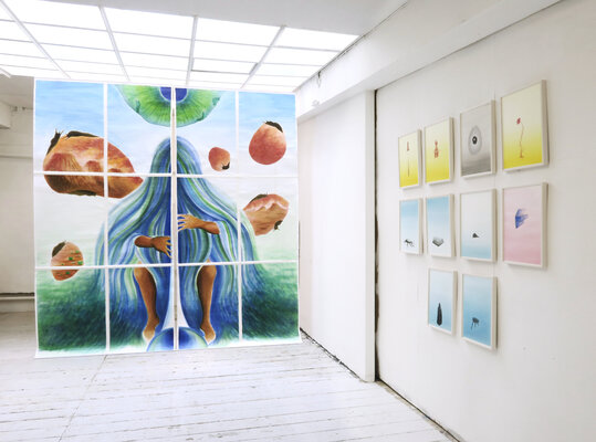 Rebekka Kraft nello studio: Open Studio während Atelierrundgang "Kunst im Karree" in meinem Viertel (2025)
