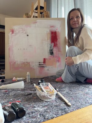 Natalie Vogel en el estudio