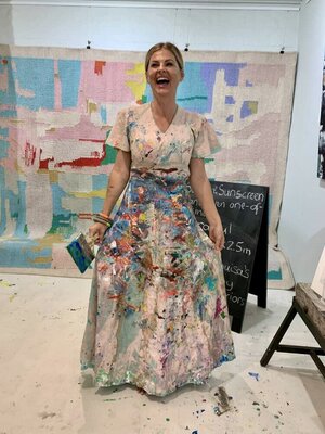 Louisa Kruger en el estudio