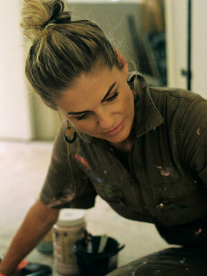 Louisa Kruger en el estudio