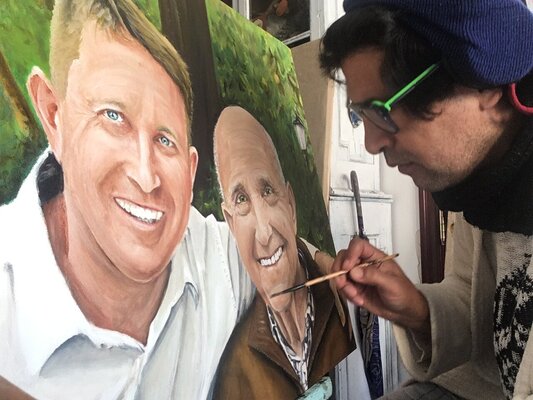 Nicolás Urquiza nello studio