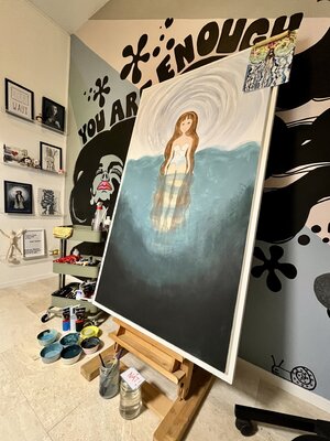 Yvonne van Dalen im Studio: Enough Art Studio in Vught, The Netherlands.