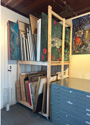 Johanna Furst in the Studio