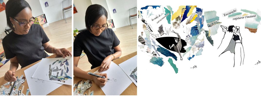 Nathalie REY nello studio: Nathalie Rey dans son atelier