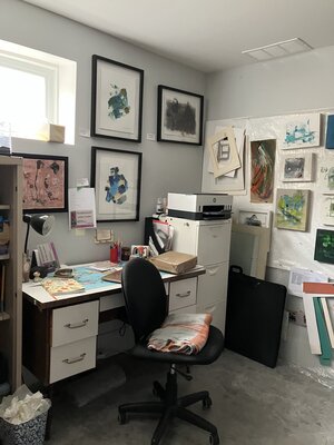 Anne-Françoise Bélanger en el estudio: ma table de travail quand j'écris