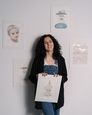 Mónica Grande en el estudio