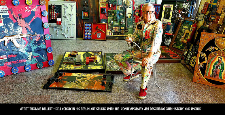 Thomas Dellert in de studio: Me in my Art studio Berlin 2023