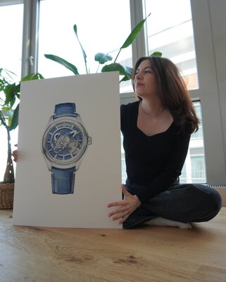 Ana Stan im Studio: Luxury Watch Drawing