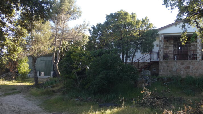 OSCAR VEGA in de studio: Mi casa y mi estudio en el campo en la sierra al norte de Madrid.
