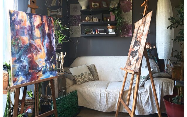 Tong Xiong Art im Studio: L’univers est mon véritable atelier ; le voyage depuis mon salon.