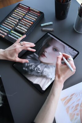 Olga Falk in the Studio: Work in Progress