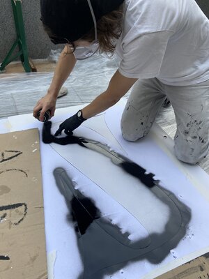 Tanja Oppel nello studio: street art on location