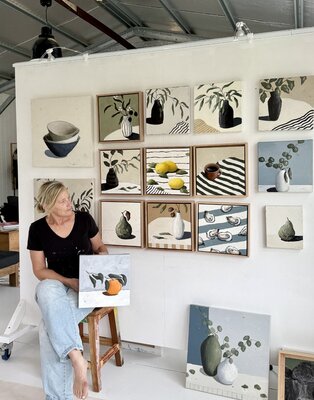 Karin Cutler in the Studio