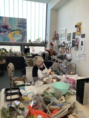 Lorna Watkins in the Studio