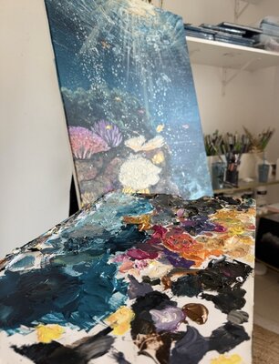 Julie Gazounaud en el estudio